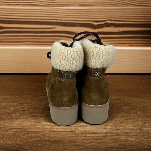 Sam Edelman Women's 7 1/2 Franc Brown Leather Hiker ankle Boot new - Picture 4 of 8